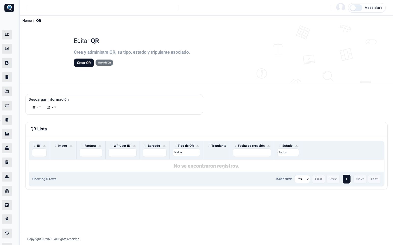 Real ERP QR validation view